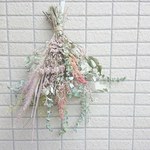 くすみピンク💓ドライフラワーのスワッグ