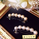 再販×2♡存在感たっぷり♪シンプルコットンパールのバレッタ＊