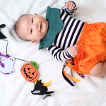 お得セット!ハロウィンかぼちゃパンツ&スタイセット＊70〜80サイズ＊