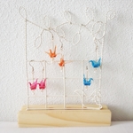 【再販】水玉折り鶴 ピアス/ノンホールピアス