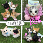 kuronyannko様 猫 羊毛フェルトストラップ