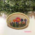 お花の刺繍ブローチ✴︎488