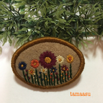 お花の刺繍ブローチ✴︎489