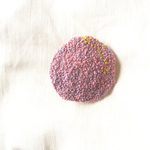 つぶつぶ刺繍の◯ブローチ