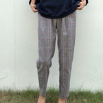 テーパードワンタックパンツ  グレンチェック    予約