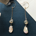 Orange Pearl イヤリング　ピアス