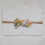新生児からok＊リボンヘアバンド リバティ〜Petals  yellow〜