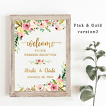 Pink & Gold Ⅱ ウェルカムボード　結婚式