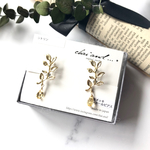 leaf　宝石質シトリン / ノンホールピアス