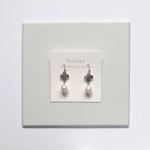 淡水真珠：drop pearl×flower shell pierce[K14GF]