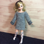 ニットワンピース(グレー)リカちゃん ブライスの洋服