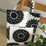 【再】ぴったりA4サイズ❤️モノトーンポケット付きミニバッグ