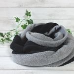 SALE66*まきまきスヌードﾞ*バイカラー*黒xアッシュグレー*マフラー