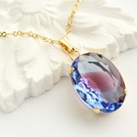 紫陽花のネックレス（クリア）　ヴィンテージ