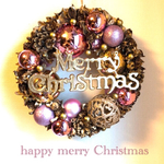 Xmas◇クリスマスリース◇ピンクゴールドオーナメントＸＬ