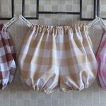 チェック柄ふんわり ふっくら　かぼちゃパンツ　70～90サイズ