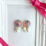 秋冬フラワーパール ピアス/イヤリング