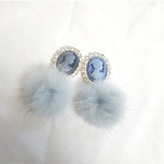 キラキラカメオピアス