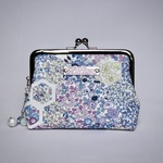 リバティ＊ホビーラホビーレ限定色「パッチワークストーリーズ」の親子がま口財布＊ブルー