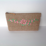 バラの刺繍のペンケース