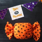 お昼寝アートに☆キャンディのハロウィンクッション
