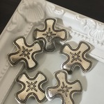 コンチョボタン クロス×5個セット