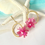 ブーゲンビリアの小花ピアス/イヤリング　ゴールドカラー