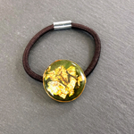 レトロな金箔入りヘアゴム  