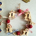 ジンジャーマンとりんごのカントリーリース❤️