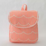 【ｉ様ご予約品】迷子防止ハーネス付ベビーリュック　フリルストライプ