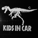 ステッカー KIDS IN CAR 恐竜 C BABY IN  CARに変更可