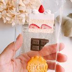 苺のショートケーキ  iPhoneケース   フェイクスイーツ スイーツデコ   