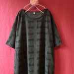 ◆SALE￥2,000引き!!◆（冬生地）リボン　ゆったりワンピース　黒