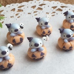 🐧～ pika022025様専用ページ～ ハロウィン かぼちゃドーナツ in 魔法使い ペンギン ミニチュア フード ドールハウス