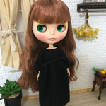 【送料無料】リカちゃん、ブライス シンプルワンピース 黒