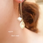 <再販>スワロフスキーの雫★ノンホールピアス★