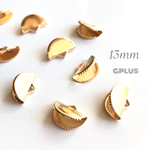 新価格⭐︎送料無料【60pcs  13mm 半円ワニグチ KC金】 パーツ 