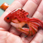 七宝焼・金魚（書き割り）