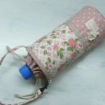 作成キット　ペットボトルホルダー　花リネンとダブルレースタグ手作りキット