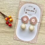 pink flower プラバン イヤリング/ピアス