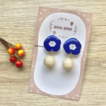 blue flower プラバン イヤリング/ピアス