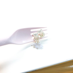 flowerしろくまの2wayピアス