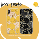 iPhone8/iPhone7/7s//iPhone6/plus/Xs max  　スマホケース スマイル