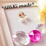 一粒パールピアス＊8mm