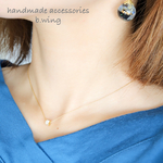 k16gf華奢チェーンのジルコニアネックレス