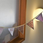 再販＊ステンドグラス☆「ピンク!ピンクのガーランド」 