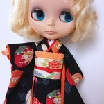 ブライス 着物 リカちゃん 着物 振袖 疋田椿3