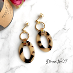 白べっ甲リングピアス/イヤリング    和 冬
