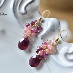 ロードライトガーネットのピアス