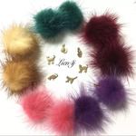 再入荷☆全10色 リバーシブル ミンク ファー ピアス  パールキャッチ 樹脂